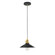 Uno One Light Pendant in Black w/Brushed Brass (518|PEB4044191C02)