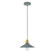 Uno One Light Pendant in Slate Gray w/Brushed Brass (518|PEB4044091C04)