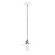 Uno One Light Pendant in White with Brushed Nickel (518|PEB4034496C12)