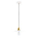 Uno One Light Pendant in White with Brushed Brass (518|PEB4034491C21)