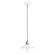 Uno One Light Pendant in White with Brushed Nickel (518|PEB4014496)