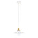 Uno One Light Pendant in White w/Brushed Brass (518|PEB4014491C23)