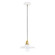 Uno One Light Pendant in White with Brushed Brass (518|PEB4014491C12)