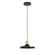 Uno One Light Pendant in Black w/Brushed Brass (518|PEB4014191C22)