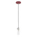 Uno One Light Pendant in Barn Red with Brushed Nickel (518|PEB4005596C01)