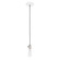 Uno One Light Pendant in White with Brushed Nickel (518|PEB4004496C23)