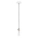 Uno One Light Pendant in White with Brushed Nickel (518|PEB4004496C01)