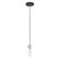 Uno One Light Pendant in Black with Brushed Nickel (518|PEB4004196C02)