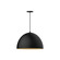 XL Choices One Light Pendant in Black w/Gold Matte Interior (518|PEB2134175)