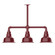 Warehouse Three Light Pendant in Barn Red (518|MSK18055T36)