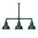 Warehouse Three Light Pendant in Forest Green (518|MSK18042T24W08)