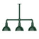 Deep Bowl Three Light Pendant in Forest Green (518|MSK11442T24W08)