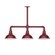 Cafe Three Light Pendant in Barn Red (518|MSK10555T48)