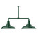 Warehouse Two Light Pendant in Forest Green (518|MSD18442T48W16)
