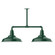 Warehouse Two Light Pendant in Forest Green (518|MSD18442T48)