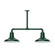 Warehouse Two Light Pendant in Forest Green (518|MSD18242T24G05)