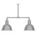 Deep Bowl Two Light Pendant in Painted Galvanized (518|MSD11649W12)