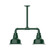 Warehouse Two Light Pendant in Forest Green (518|MSB18042T24)