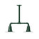 Radial Two Light Pendant in Forest Green (518|MSB15742T36)