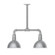 Deep Bowl Two Light Pendant in Painted Galvanized (518|MSB11449T24)