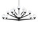 Double Bubble LED Chandelier in Black (281|PD82042BK)