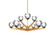 Double Bubble LED Chandelier in Aged Brass (281|PD82027AB)