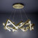 Chaos LED Chandelier in Aged Brass (281|PD64834AB)