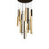 Chaos LED Pendant in Black/Aged Brass & Black (281|PD64821RBKABBK)