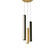 Chaos LED Pendant in Black/Aged Brass & Aged Brass (281|PD64803RBKABAB)