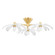 Twiggy Three Light Semi Flush Mount in Aged Brass/Textured White (428|H698603AGBTWH)