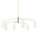 Evelyn Six Light Chandelier in Aged Brass/Soft Black (428|H612806AGBSBK)