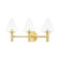 Connie Three Light Bath and Vanity in Aged Brass (428|H540303AGB)