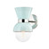 Gillian One Light Wall Sconce in Polished Nickel/Ceramic Gloss Robins Egg Blue (428|H469101PNCRB)
