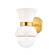 Gillian One Light Wall Sconce in Aged Brass/Ceramic Gloss Cream (428|H469101AGBCCR)