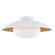 Cadence One Light Semi Flush Mount in White Lustro/Gold Leaf Combo (428|H368601LWHGL)
