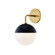 Renee One Light Wall Sconce in Aged Brass/Black (428|H344101AGBBK)
