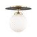 Ellis LED Semi Flush Mount in Aged Brass (428|H200501SAGBBK)