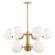 Paige Nine Light Chandelier in Aged Brass (428|H193809AGB)