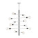 Astrid 12 Light Chandelier in Polished Nickel/Black (428|H178812PNBK)