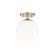 Stella One Light Semi Flush Mount in Aged Brass (428|H105601AGB)