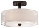 Parsons Studio Three Light Semi Flush Mount in Smoked Iron (7|4107172)