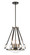 Eden Valley Four Light Pendant/Semi Flush Mount in Smoked Iron W/Aged Gold (7|3904107)