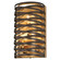 Vortic Flow Three Light Wall Sconce in Dark Bronze w/Mosaic Gold Interior (7|3673111)