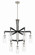 Pullman Junction Nine Light Chandelier in Coal w/Brushed Nickel (7|2899691)