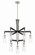 Pullman Junction Nine Light Chandelier in Coal With Brushed Nickel (7|2899691)