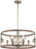 Yorkville Six Light Pendant in Aged Darkwood With Silver Pati (7|2696115)