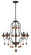 Colonial Charm Five Light Chandelier in Old World Bronze W/Walnut Acce (7|2665723)