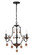 Colonial Charm Three Light Chandelier in Old World Bronze W/Walnut Acce (7|2663723)