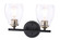Winsley Two Light Wall Sconce in Coal w/Stained Brass (7|2432878)