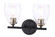 Winsley Two Light Wall Sconce in Coal And Stained Brass (7|2432878)